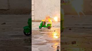 CNG Auto Rickshaw And Diwali Crackers Testing Video shortsauto experiment cng cnggas [upl. by Eenafit]