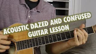 Acoustic Dazed and Confused Guitar Lesson [upl. by Ecnaled]