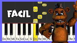 FNaF 1 Five Nights at Freddys  TUTORIAL DE PIANO FÁCIL  PIANO FÁCIL CON NOTAS [upl. by Roshelle]