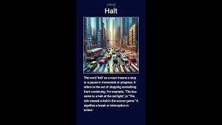 English word halt noun C1 [upl. by Tezil283]