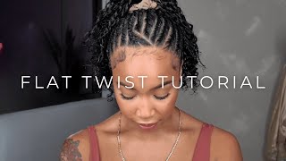 Flat Twist Tutorial  Easy Natural Protective Hairstyles [upl. by Ulland748]