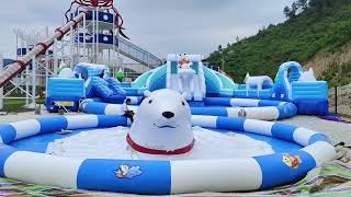 HOT Sale Outdoor Inflatable Amusement Aqua Park Inflatable Water Park [upl. by Ayikin]