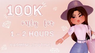 100K IN A DAY 💎🏰 ONLY FOR 12 HOURS  ROYALE HIGH ROBLOX DIAMONDS FARMING ROUTINE ✨ [upl. by Graham874]