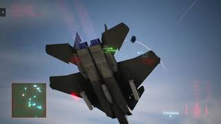 Ace Combat 7 Skies Unknown  Stonehenge Defensive  F15s Dision Skin Run [upl. by Ahsasal]