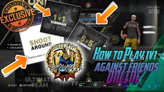 HOW TO PLAY 1 v 1 ONLINE AGAINST FRIENDS IN NBA LIVE 19 [upl. by Lacram]