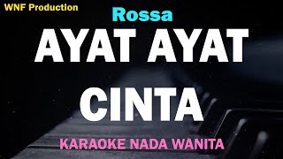 Rossa  Ayat Ayat Cinta Karaoke Nada Wanita [upl. by Emalia]