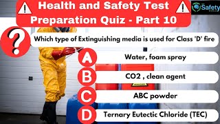 Health and Safety Test Preparation MCQs  Part 10 [upl. by Blunt]