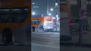 Police chase stolen bus through Los Angeles [upl. by Orianna698]