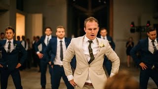 Groom Surprises Bride with Best Groomsmen Dance Ever [upl. by Nivac459]