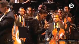 Mon Laferte  Tormento junto a Orquesta Filarmónica de Bogotá  Plácido Domingo en Chile [upl. by Anitsrhc762]