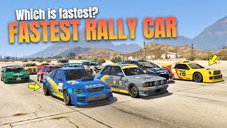 GTA 5 ONLINE  WHICH IS FASTEST RALLY CAR  DRAG RACE [upl. by Llennoj183]