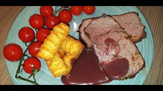 Roastbeef Braten mit Rotweinsoße [upl. by Franchot]