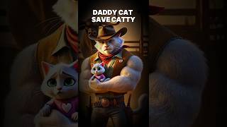 Daddy cat save catty cat bull cutekitty gingercat catlover cutecat shorts [upl. by Eninnaej690]