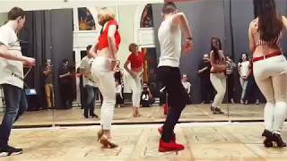 Bachata footwork BDSLviv GRUPO EXTRA  ME EMBORRACHARE [upl. by Boycey528]