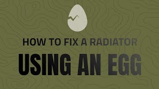 How to fix a Radiator using an Egg OPP Style [upl. by Nosreffej797]