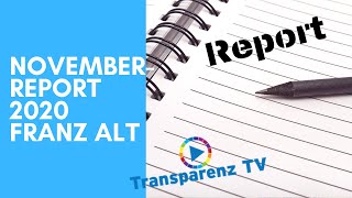 NOVEMBERREPORT MIT FRANZ ALT [upl. by Aratehs578]