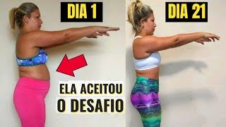 8 EXERCÍCIOS FÁCEIS PARA PERDER BARRIGA RÁPIDO INICIANTE Ela Aceitou o Desafio Veja no que Deu [upl. by Eislehc]