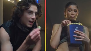 Zendaya and Timothée Chalamets Sexy Popcorn Ad SHOCKS Fans [upl. by Nyladnohr555]