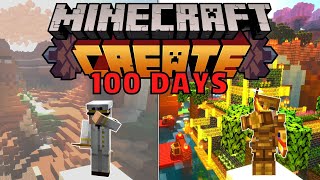 I Survived 100 Days TURNING A NUCLEAR WASTELAND DESERT into PARADISE with CREATE Hardcore Minecraft [upl. by Hazen]