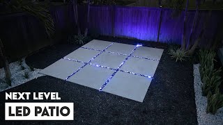 How I took my patio to the next level  Concrete patio with LED [upl. by Lillith]