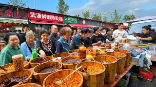 Hidden Gems Inside a Local Market in Wuhan China Shrimp Dry Noodles Braised Beef Feast Fried Fish [upl. by Ayouqes355]