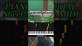 Genshin Impact  Furina All the Worlds a Stage  Piano Tutorial amp Sheet Music shorts [upl. by Grodin]