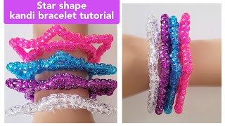 Star shape kandi bracelet tutorial [upl. by Moody]