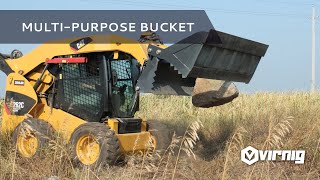 MultiPurpose Bucket  Skid Steer Attachment V50 amp V60 [upl. by Eidnac]