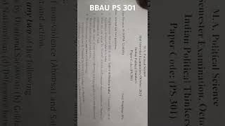 BBAU PS301 INDIAN POLITICAL THINKERMA POLITICAL SCIENCE भारतीय राजनीतिक चिंतक BBAU PYQ202425 [upl. by Walcoff814]