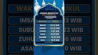 Jadwal Imsakiyah Kota Yogyakarta Sabtu 11 Februari 2023 Lengkap dengan Jadwal Sholat [upl. by Edette]