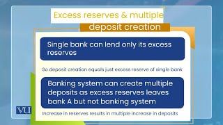 Multiple Deposit Creation Banking System  2  Monetary Economics  ECO604Topic038 [upl. by Alenas]