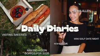 Daily Diaries Mini golf date night ⛳️  bakeries 🥖 and 2025 vision boards ✨ [upl. by Eetnom]