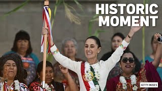 Claudia Sheinbaum sworn in as Mexicos 1st female president [upl. by Critta876]