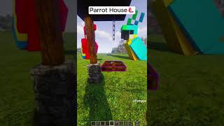 MINECRAFT Parrot HOUSE 🦜🦜 shorts [upl. by Laband]