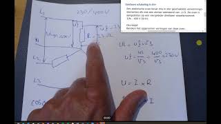Berekening van het opgenomen vermogen bij een driefasen sterschakeling [upl. by Ivad]