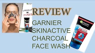 Review on Garnier 3 in 1 charcoal face wash [upl. by Javler604]