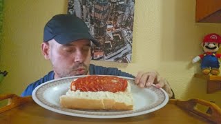 Asmr comiendo bocadillo de chorizo con baguette muy crunchy y relajante🥖 [upl. by Sirovat]