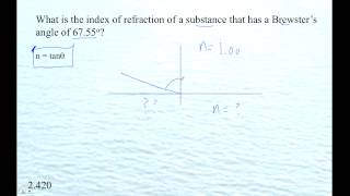 HTPIB24 Brewsters Angle Example 2 [upl. by Anrehs]