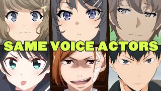 Rascal Does Not Dream of Bunny Girl Senpai All Characters Same Voice [upl. by Everick]