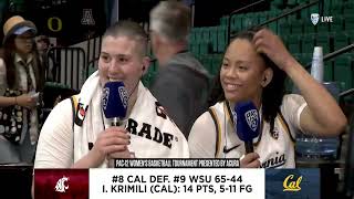 Ioanna Krimili and Leilani McIntosh join Pac12 desk at 2024 Pac12 Womens Basketball Tournament [upl. by Keating]