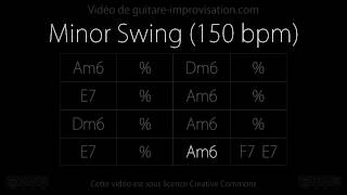 Minor Swing 150 bpm  Backing track [upl. by Nahoj]