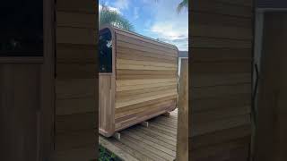 SAUNASNET® Outdoor Wood Sauna Room Square 05Custom Benches [upl. by Otineb849]