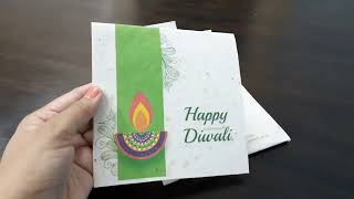 Seed Paper Diwali Card  Customize and Send to clients across the globe [upl. by Neened494]