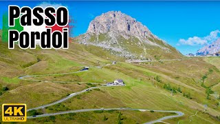 🇮🇹 PASSO PORDOI scenic drive from Arabba to Canazei over the astonishing road mountainroad [upl. by Elisa470]