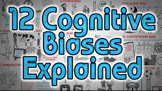 12 Cognitive Biases Explained  How to Think Better and More Logically Removing Bias [upl. by Krispin]