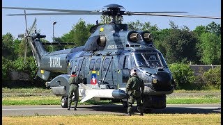 Chilean Navy Eurocopter AS 332L Super Puma at Vitacura Municipal Airport SCLC [upl. by Aynosal]