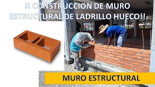 COMO CONSTRUIR UN MURO ESTRUCTURAL DE LADRILLO HUECO [upl. by Alyekahs]