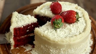 Red Velvet Cake with Cream Cheese Frosting  Valentines Day Special  Beat Batter Bake With Upasana [upl. by Omor]