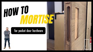 Pocket door hardware How to mortise [upl. by Armalda90]