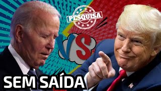 BIDEN X TRUMP Pesquisa presidencial das eleições dos EUA tem resultado surpreendente [upl. by Nirehtak]